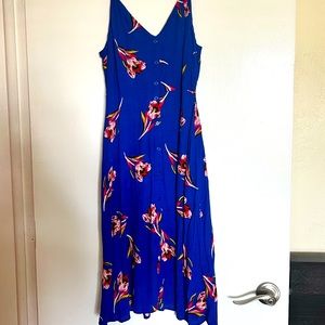 Express button front flower dress size Medium